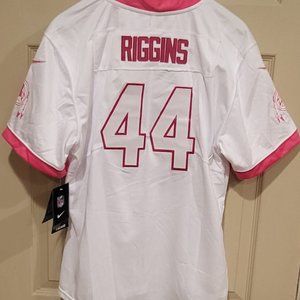 Washington Redskins John Riggins Pink White Embroidered Nike NFL On Field Jersey
